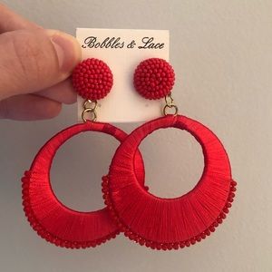 Red Statement Earrings